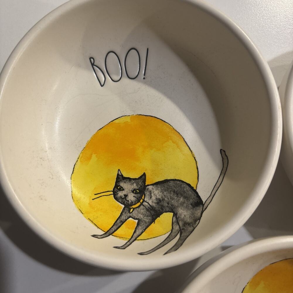 Rae Dunn Halloween Tasting Bowls Spooky Boo Eek 3-PC Set NWT - Picture 3 of 5